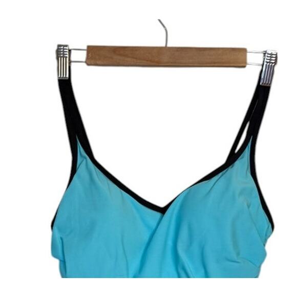 Trimshaper Swimsuit Women‎ 10 Teal Blue Beach Vacation Resort Cruise Summer Sand - Picture 2 of 7